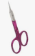 Ножницы для кутикулы, зауженные лезвия, плечики, пурпурное покрытие