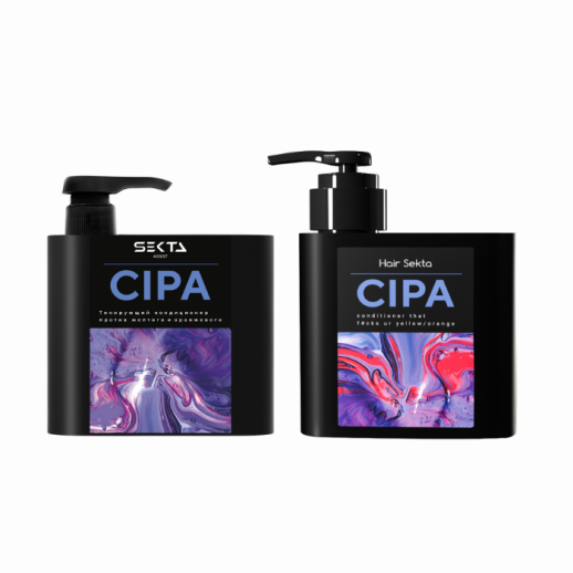 CIPA Набор Нейтрализующий кондиционер+Оттеночный шампунь 2*500 мл
