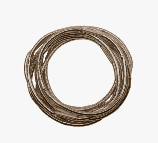 RE043 Резинки для волос Dewal,блестящие коричневые,i10 шт/уп