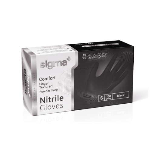 Перчатки нитриловые SIGMA S черные