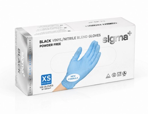 Перчатки нитриловые SIGMA XS голубые