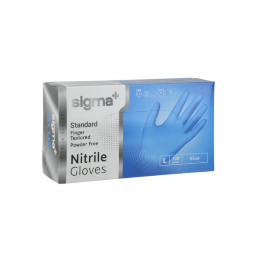 Перчатки нитриловые SIGMA L голубые