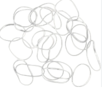 RES037 Резинки для волос Dewal,силконовые,белые mini 100 шт/уп