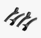 CL2207 Зажим для волос Dewal "Бабочка" черный пластик 10см, 4шт/уп