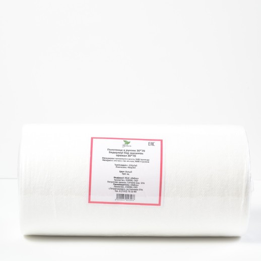 Полотенце хлопок с тиснением 30*70 плотность 40гр/м, 80 шт/рол