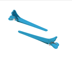 CL2415 blue Зажим для волос Dewal голубой,металл, 5,5 см, 12 шт/уп