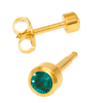 Камень Голубой Циркон месяц декабрь позолоченный