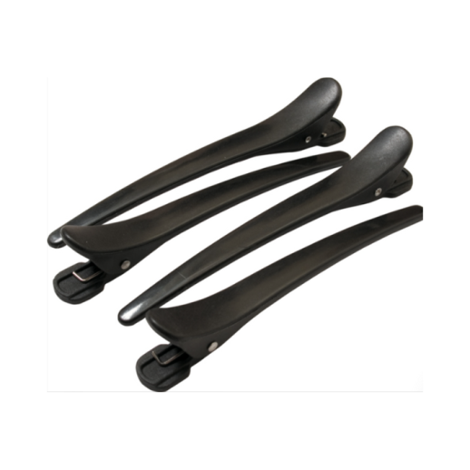 CL2522 Зажим для волос Dewal черный,карбоновый,9см,4шт/уп