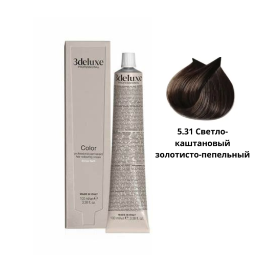 5.31 3DeLUXE PROFESSIONAL 100 ml 5.31 Светло-каштановый золотисто-пепельный 100 мл NEW