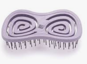 Щетка Dewal Beauty серия "Eco-Friendly", массажная, с нейлоновым штифтом, форма бабочка, голубая