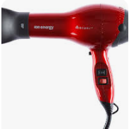 Фен DEWAL  ION Energy, красный,  2000 Вт,2 насадки