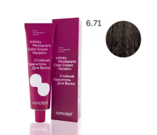 INFINITY Permanent Color 6.71 Русый коричнево-пепельный, в метал.тубе100 мл.