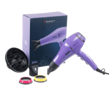 Фен DEWAL FIESTA, лаванда, 2600Вт, ионизация, 2нас+1дифф+ 2фильтра, провод 3м