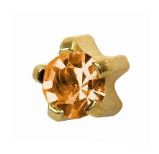 Камень Топаз месяц ноябрь позолоченный