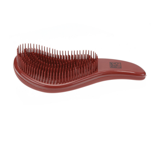 Щетка Dewal Beauty серия "Прованс", с пласт.штифтом,большая с ручкой, коричневая