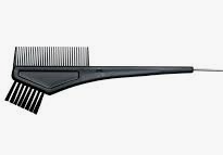 Кисть для окрашивания  DEWAL, черная с расческой, с черной прямой щетиной, с крючком , узкая 30 мм