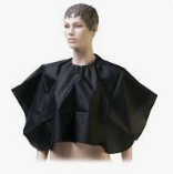 Пелерина для окрашивания Dewal,нейлон черная 88х82см,на крючках