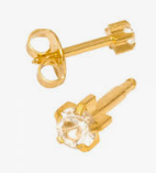 Камень хрусталь месяц апрель позолоченный