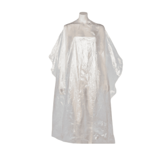 Пеньюар для парикмахерских работ, BEAJOY,ПНД, прозрачный,  100см*140см.  рулон