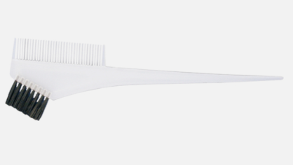 Кисть для окрашивания DEWAL,прозрачная, с расческой, с черной прямой щетиной, узкая 30 мм