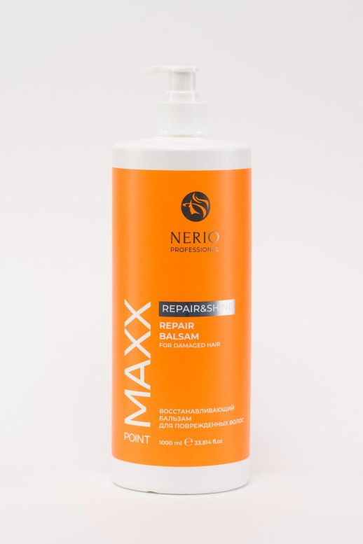MAXX Point Бальзам для поврежденных волос Repair&Shine с  морским коллагеном, 1000 мл