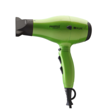 Фен DEWAL PROFILE COMPACT, зеленый, вес 600гр, размер 19 см, 2000Вт, ионизация, 2 насадки, пров. 2,8