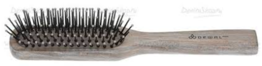 Щетка DEWAL серия "TORNADO", с нейлоновым штифтом, прямоугольная, 11 ряд