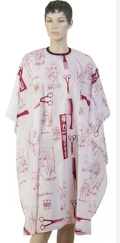 Пеньюар для стрижки Dewal "Египет" нейлон,черный, с прорезями для рук 124x146см, на крючках