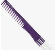 Расческа Dewal Beauty для начеса с металлическими зубцами, фиолетовая  19,0 см