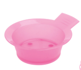 Чаша для краски , розовая, с ручкой, с резинкой на дне 300мл