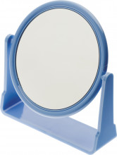 Зеркало Dewal Beauty настольное, в оправе синего цвета, на пластковой подставке, 178x160х10мм