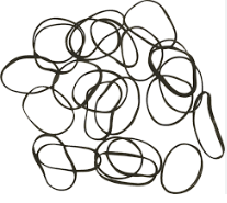 RES036 Резинки для волос Dewal,силконовые,черные mini 100 шт/уп