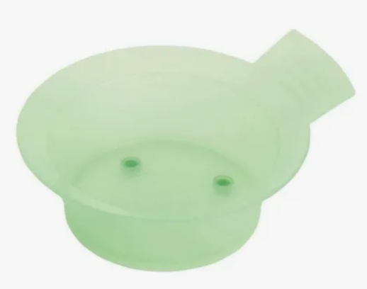 Чаша для краски DEWAL,зеленая,с ручкой,с резинкой на дне 300 мл