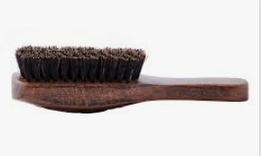 Щетка для укладки бороды DEWAL "BARBER STYLE", натуральная щетина, 9-рядная