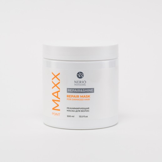 MAXX Point Реанимирующая маска для волос с гиалур.кислотой и коллагеном Repair&Shine, 500  мл