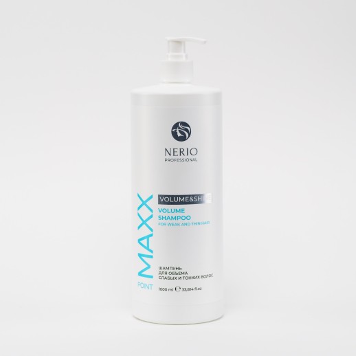MAXX Point Шампунь для обьема волос Volume&Shine с бамбуком, 1000 мл