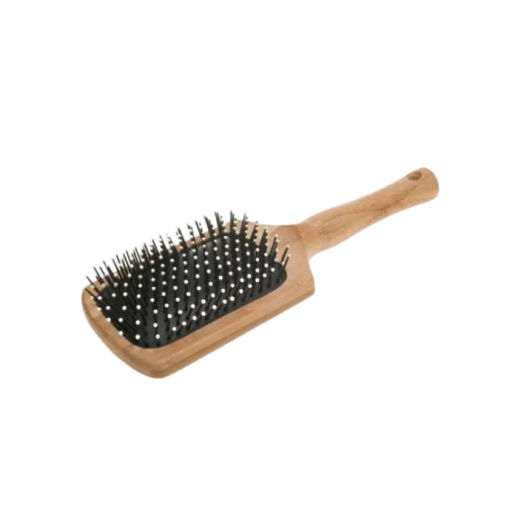 Щетка массажная DEWAL BAMBOO "Лопата"деревянная, пластиковый штифт, с плоской ручкой