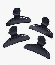 JB00315 Зажим для волос DEWAL"Бабочка" черный, пластк, 10 см, 4 шт/уп