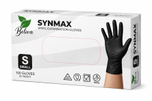 Перчатки BELIVA Synmax PF виниловые черные S