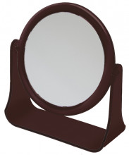 Зеркало DEWAL Beauty настольное, в оправе янтарного цвет, на пласт. подставке, 178х160мм