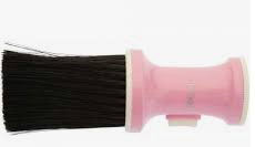NB002Light purpl  Кисть-сметкаDEWAL,наст,ручка-пласт с емк. для тальк,искусственная щетина,цветная