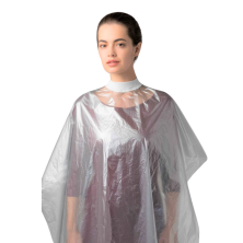 Пеньюар для парикмахерских работ, BEAJOY,ПНД, прозрачный,  100см*160см.  рулон