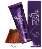 7.4 Натуральный медный блондин 100 мл (/Mittelblond Kupfer)  KEEN COLOUR CREAM 100 мл