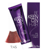 7.45 Натуральный медно-красный блондин 100 мл (/Mittelblond Kupfer-Rot) KEEN COLOUR CREAM 100 мл