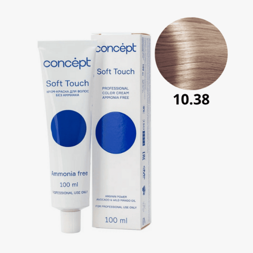 Безаммиачная крем-краска 10.38 Ультра светлый  блондин золотисто-перламутровый 100 мл