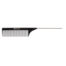 Расческа рабочая DEWAL MAGNESIUM с металлическим хвостиком, черная 21.9см