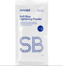 Порошок для осветления волос "Soft Blue Lightening Powder" по 30 гр в фольгированном пакете