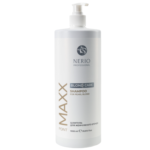 MAXX POINT Оттеночный шампунь Blond Care Pearl Blond для жемчужного блонда, с дозатором, 1000 мл