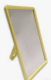 Зеркало Dewal Beauty настольное, в желтой оправе, на пластиковой подставке, 15*20 см